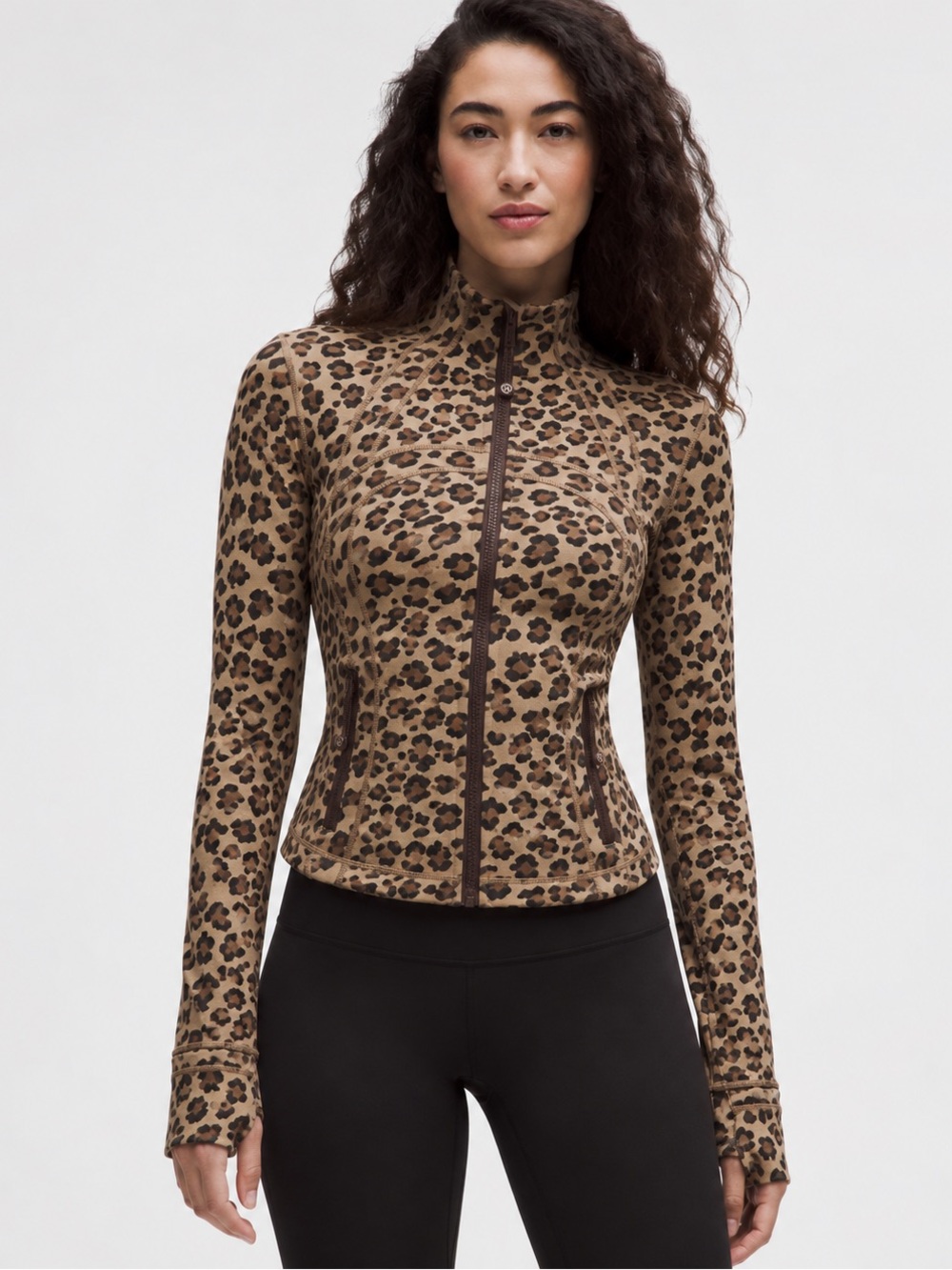 Lululemon Define Cropped Jacket Nulu True Leopard Multi Size 6